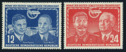 Germany-GDR 92-93, MNH. Michel 296-297. Stalin And Wilhelm Pieck, 1951. - Unused Stamps