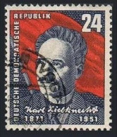 Germany-GDR 90,used.Michel 294. Karl Liebknecht,socialist,80th Birth Ann.1951. - Ongebruikt