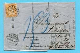 Faltbrief Nachnahme Von Aarau Nach Villigen 1875 - Covers & Documents
