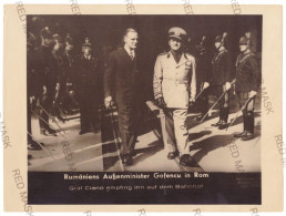 RO 95 - 19117 Grigore GAFENCU With Graf CIANO At Rome Station, Romania - Old Press Photo - Beroemde Personen