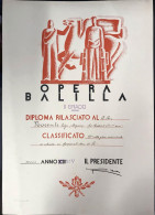 Opera Balilla Diploma Rilasciato Al Capo Centuria Roma Anno XIII/XIV Mf.001 - Documents Historiques