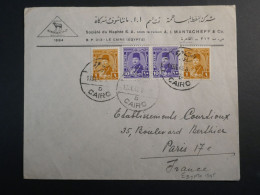 DP18 EGYPTE  BELLE LETTRE  1948  CAIRO A PARIS  FRANCE +  AFFRAN. INTERESSANT++ - Cartas & Documentos