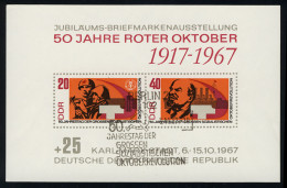 Block 26 Oktoberrevolution 1967, ESSt Berlin 6.10.1967 - Oblitérés