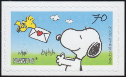 3371 Post Für Snoopy, 10 Einzelmarken Selbstklebend Auf Neutraler Folie, ** - Ongebruikt