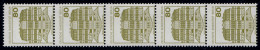 674A BuS 80 Pf - Verzähnung Rahmen, 5er-Str. Mit Rückseitiger Zähl-Nr. ** - Abarten Und Kuriositäten
