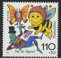 1992 Jugend Trickfilmfiguren Biene Maja, 10 Einzelmarken, Original Postfrisch ** - Unused Stamps