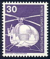 497 Industrie Technik 30 Pf Hubschrauber ** ALTE Fluoreszenz - Ungebraucht