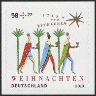 3040 Weihnachten 2013, Selbstklebend NEUTRALE Folie, 10 Einzelmarken, Alle ** - Unused Stamps
