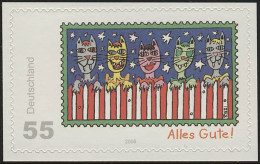 2667 Post: Alles Gute, Selbstklebend NEUTRALE Folie, 10 Einzelmarken, Alle ** - Unused Stamps