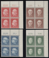 200-203 Wohlfahrt 1954, Satz ** Eck-Viererblock Oben Rechts, Ungefaltet - Unused Stamps