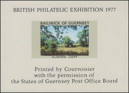 Sonderdruck Ausstellung 1977: Bailwick Of Guernsey EUROPA CEPT Landschaft  - Europäischer Gedanke