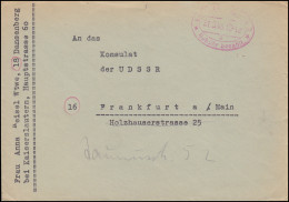 Gebühr Bezahlt - Stempel Kaiserslautern Brief 31.5.46 An Das Konsulat Der UdSSR - Other & Unclassified