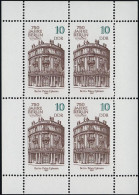 3075 Palais Ephraim Kleinbogen Berlin 4x 10 Pf 1987, ** Postfrisch - Nuevos