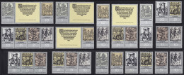 2013-2018 Bauernkrieg, 12 Zusammendrucke Und 6 Einzelmarken, Set Postfrisch ** - Zusammendrucke
