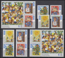 1991-1994 Junge Pioniere, 4 ZD + 4 Ezm, Set Postfrisch - Se-Tenant