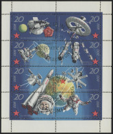 1636-1643 Weltraumflug-Kleinbogen 1971, ESSt Berlin 11.2.1971 - Oblitérés