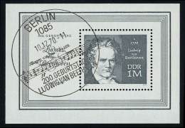 Block 33 Ludwig Van Beethoven 1970, ESSt Berlin - Used Stamps