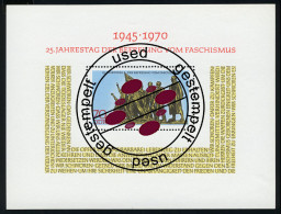 Block 32 Befreiung Vom Faschismus 1970 Mit Tagestempel - Gebraucht