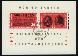 Block 25 Spartakus-Block 1966, ESSt BERLIN Konferenz Vor 50 Jahren 3.1.1966 - Oblitérés