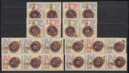 2884-2887 Historische Siegel, 16 Zusammendrucke Und 4 Einzelmarken, Set ** - Zusammendrucke