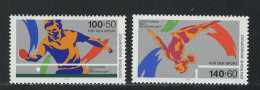 1408-1409 Sporthilfe Tischtennis Und Kunstturnen 1989, Satz Postfrisch ** - Neufs