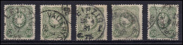 44c / Ca Krone/Adler 50 Pfennig Farbvarianten-Set Gestempelt, Alle Geprüft BPP - Unused Stamps