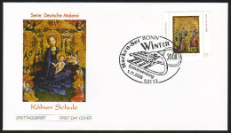 2701 Gemälde Selbstklebend Aus MH 76 Winter, Auf FDC EV-O Bonn - Covers & Documents