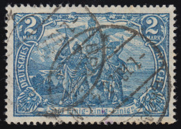 95 BIIb Kaiserreich 2 Mark, Kriegsdruck, O Geprüft - Used Stamps