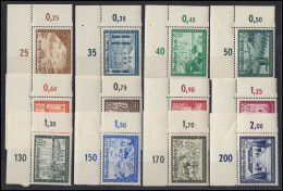 702-713 Kameradschaftsblock 1939, 12 Werte Kpl. Einheitliche Bogenecken, Satz ** - Unused Stamps