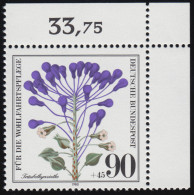 1062 Ackerwildkräuter Hyazinthe 90+45 Pf ** Ecke O.r. - Unused Stamps