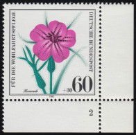1061 Ackerwildkräuter Kornrade 60+30 Pf ** FN2 - Unused Stamps