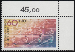 1094 Sporthilfe 60+30 Pf Rudern ** Ecke O.r. - Unused Stamps