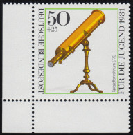 1091 Jugend Optische Instrumente 50+25 Pf ** Ecke U.l. - Unused Stamps