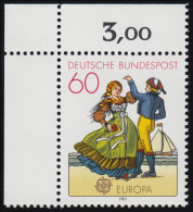 1097 Europa Friesische Tracht 60 Pf ** Ecke O.l. - Unused Stamps