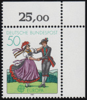 1096 Europa Schwarzwälder Tracht 50 Pf ** Ecke O.r. - Unused Stamps