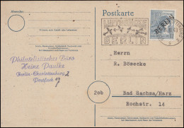 5 Schwarzaufdruck 12 Pf Als EF Auf Postkarte Luftbrücken-Stempel BERLIN 19.10.48 - Brieven En Documenten
