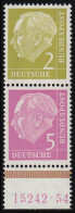 Heuss-Zusammendruck 17 Mit HAN 15242.54 Aus MHB, Ungefaltet, ** - Unused Stamps