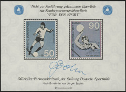 Sporthilfe Sonderdruck Entwerfer Spohn 1980 - Fußball Und Wasserball - Otros & Sin Clasificación