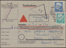 181x+260x Heuss Als MiF Auf Nachnahme-Karte BERGHEIM 5.5.59 Nach Thorr/Horrem - Sonstige & Ohne Zuordnung