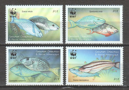 Grenada Grenadines 2001 Mi 3504-3507 MNH WWF - PARROT FISHES - Unused Stamps