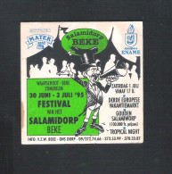 Bierviltje - Sous-bock - Bierdeckel  :  MATER - ENAME - FESTIVAL SALAMIDORP BEKE  1995    (B 834) - Beer Mats