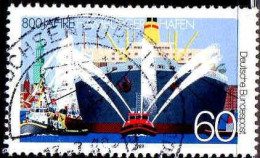 RFA Poste Obl Yv:1251 Mi:1419 Hamburger Hafen (Beau Cachet Rond) (Thème) - Bateaux