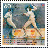 RFA Poste N** Yv:1419 Mi:1592 Für Den Sport Olympische Spiele Fechten (Thème) - Escrime