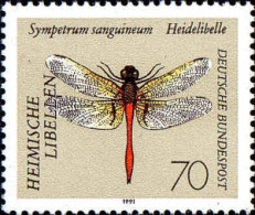 RFA Poste N** Yv:1378 Mi:1547 Sympetrum Sanguineum Heidelibelle (Thème) - Sonstige & Ohne Zuordnung