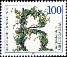RFA Poste N** Yv:1278 Mi:1446 Fünf Jahrhunderte Rieslinganbau (Thème) - Wines & Alcohols