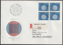 Schweiz: 1970, R- Fernbrief In MeF, Mi. Nr. 924, 50 C. Europa: Flechtwerk Als Sonnensystem. ESoStpl. BERN - 1970