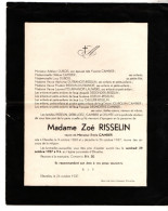 Ellezelles  1868 - 1937 , Zoé Risselin , Voir état - Obituary Notices