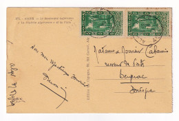 Algérie 1939 Alger Bergerac Dordogne Paire Cimetière Musulman Tlemcem Boulvard Laferrière Dépêche Algérienne Poste - Lettres & Documents