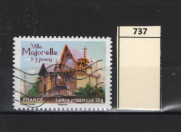 PRIX FIXE Obl 737 YT 5389 MIC Villa Majorelle  Châteaux Et Demeures De Nos Régions 59 - Gebraucht