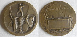 Art Deco Médaille En Bronze F.E.A Championnat D’Alsace D’Épée 1931, Par C. Charles - Autres & Non Classés